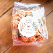 Rustic Butterfly Wildflower Floral Baby shower Ronde Sticker