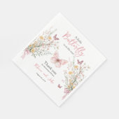 Rustic Butterfly Wildflower Floral Baby shower Servet (Hoek)