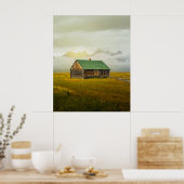 Rustic Cabin at Sunrise – Grand Teton National Par Poster (Keuken)