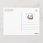 Rustic Cabin Buffalo kersttjoyful Briefkaart (Achterkant)