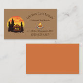 Rustic Cabin Campground Resort Vacation Rental Visitekaartje (Voorkant / Achterkant)