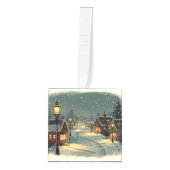 Rustic Cabin Christmas Ornament | Warm Cozy Winter (Voorkant)