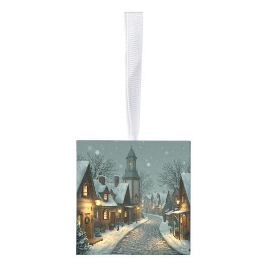 Rustic Cabin Christmas Ornament | Warm Cozy Winter (Rechts)