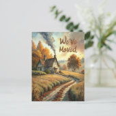 Rustic Cabin Country Home Nieuw adres We hebben ve Briefkaart (Staand voorkant)