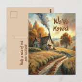 Rustic Cabin Country Home Nieuw adres We hebben ve Briefkaart (Voorkant / Achterkant)