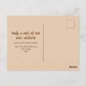 Rustic Cabin Country Home Nieuw adres We hebben ve Briefkaart (Achterkant)