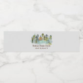 Rustic Cabin Custom Coordinates Pinery Mountain Waterfles Etiket (Enkel label)