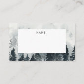 Rustic Cabin Forest Holiday kerstaffels Visitekaartje (Achterkant)