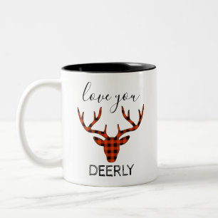 Rustic Cabin Love You Deerly Buffalo Pset  Tweekleurige Koffiemok