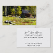 Rustic Cabin op de eerste dag van het najaar Visitekaartje (Voorkant / Achterkant)