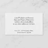 Rustic Cabin op de eerste dag van het najaar Visitekaartje (Achterkant)