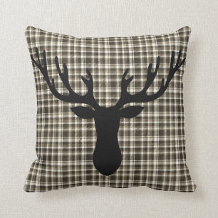 Rustic Cabin Small Pset Pattern Deer Silhouette Kussen