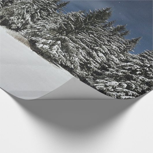 Rustic Cabin Snow Cadeaupapier (Hoek)