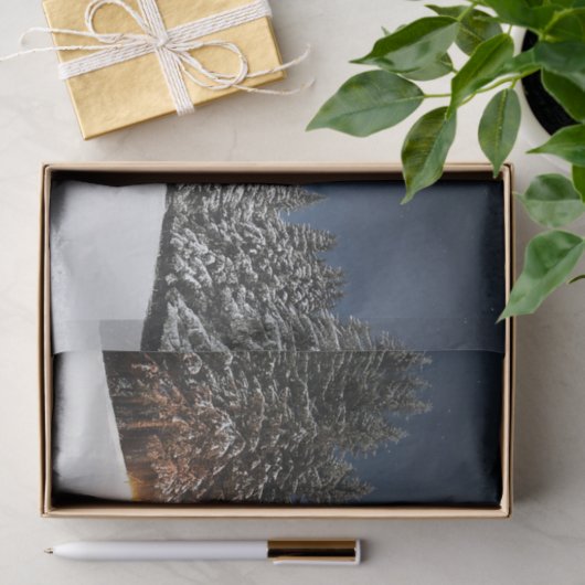 Rustic Cabin Snow Tissuepapier (Geschenk)