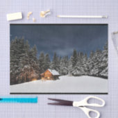 Rustic Cabin Snow Tissuepapier (Craft)