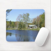 Rustic Cabin Water Scene Muismat (Met muis)