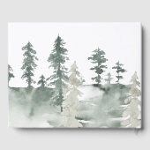 Rustic Cabin Waterverf Forest Green Welkom Gastenboek (Achterkant)