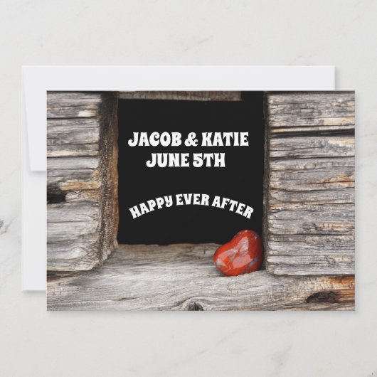 RUSTIC CABIN WEDDING INVITATIONS CUSTOM KAART (Voorkant)