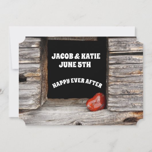 RUSTIC CABIN WEDDING INVITATIONS PERSONALISEERD KAART (Voorkant)