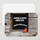 RUSTIC CABIN WEDDING INVITATIONS PERSONALISEERD KAART (Voorkant / Achterkant)