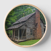 RUSTIC CABIN WOOD Wall klok (Voorkant)
