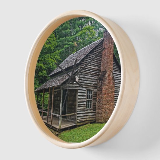 RUSTIC CABIN WOOD Wall klok (Hoek)