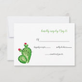 Rustic Cacti Wedding Invitation rsvp (Voorkant)