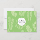 Rustic Cacti Wedding Invitation rsvp (Achterkant)