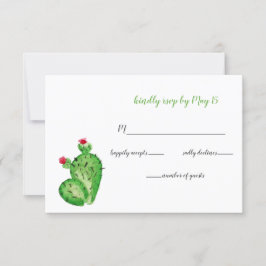 Rustic Cacti Wedding Invitation rsvp Kaartje