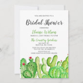 Rustic Cacti Wedding Vrijgezellenfeest Kaart (Voorkant)