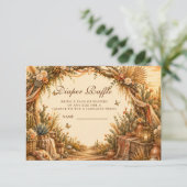 Rustic Cactus Boho Luier Raffle Informatiekaartje (Staand voorkant)