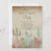 Rustic Cactus Empty Nest Party Kaart (Voorkant)