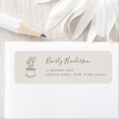 Rustic Cactus Moderne Return Address Labels (Insitu)