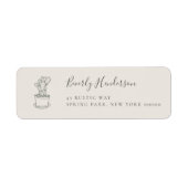 Rustic Cactus Moderne Return Address Labels (Voorkant)