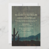 Rustic Cactus Wedding Invitations Kaart (Voorkant)