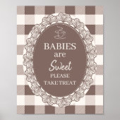 Rustic Cafe Bebe Baby's Zijn Lief Baby Shower Poster (Voorkant)