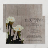 Rustic Calla Lily Bridal Shower Kaart (Voorkant / Achterkant)