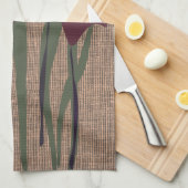 Rustic Calla Lily Plant Floral Textured Theedoek (Quarter Fold)