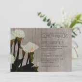 Rustic Calla Lily Wedding Invitations Kaart (Staand voorkant)