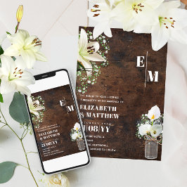 Rustic Calla Lily Woodland Gedrukt of digitaal Kaart