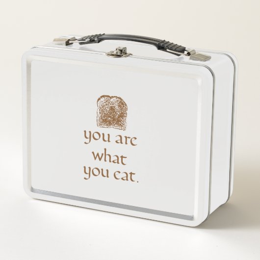 Rustic Calligraphy Bread Metal Lunchbox (Voorkant)
