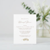 Rustic Calligraphy Dusty Greenery Rehearsal Dinner Kaart (Staand voorkant)