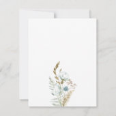 Rustic Calligraphy Dusty Greenery Rehearsal Dinner Kaart (Achterkant)