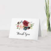 Rustic Calligraphy Folded Wedding Bedankt (Voorkant)