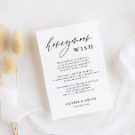 Rustic Calligraphy Honeymoon Wish Informatiekaartje<br><div class="desc">Zeg "ik doe" tegen een moderne bruiloft! Een bruiloft plannen? Je hebt moderne kalligrafie-trouwdagen nodig, trouwtafeldecoraties en minimalistische Calligrafie Wedding Rustic Honeymoon Fund QR Wishing Well Cards. We bieden moderne calligrafische stijlen voor al je behoeften. Orde op Zazzle en ik zal je helpen je gepersonaliseerde ontwerp te creëer op een...</div>