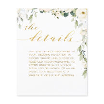 Rustic Calligraphy Wedding Details Enclosure Kaart