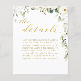 Rustic Calligraphy Wedding Details Enclosure Kaart