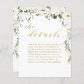 Rustic Calligraphy Wedding Details Enclosure Kaart (Voorkant / Achterkant)