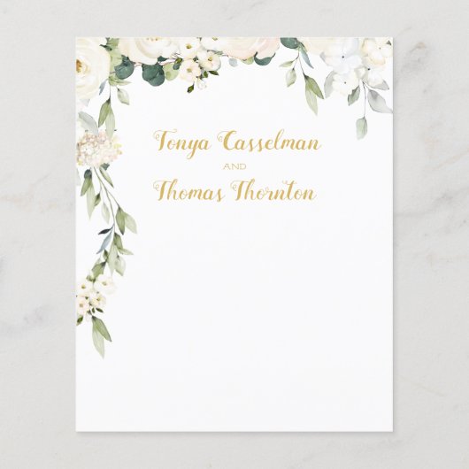 Rustic Calligraphy Wedding Details Enclosure Kaart (Achterkant)