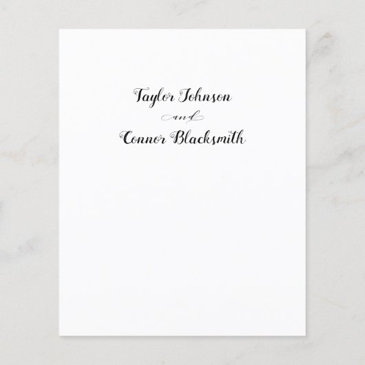 Rustic Calligraphy Wedding Details Enclosure Kaart (Achterkant)